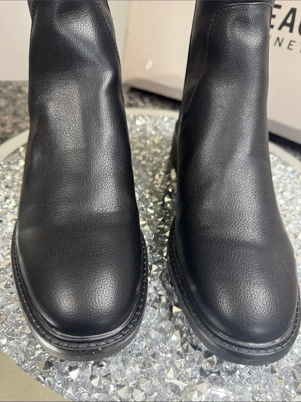 Kenneth Cole Reaction Lionel weaved Black Over-the-Knee riding Boots NEW 8